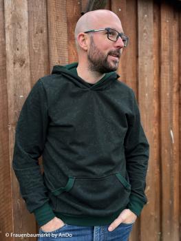 Preview: French Terry Kombi Anthrazit Flecken von Thorsten Berger by Swafing